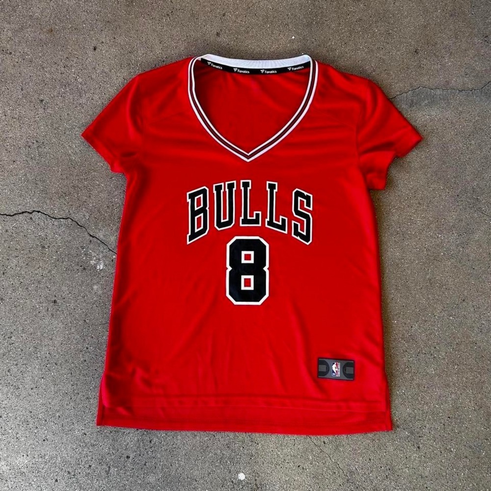 Chicago bulls Zach lavine red basketball jersey with sleeves
